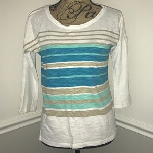 Old Navy striped top blue/white/grey